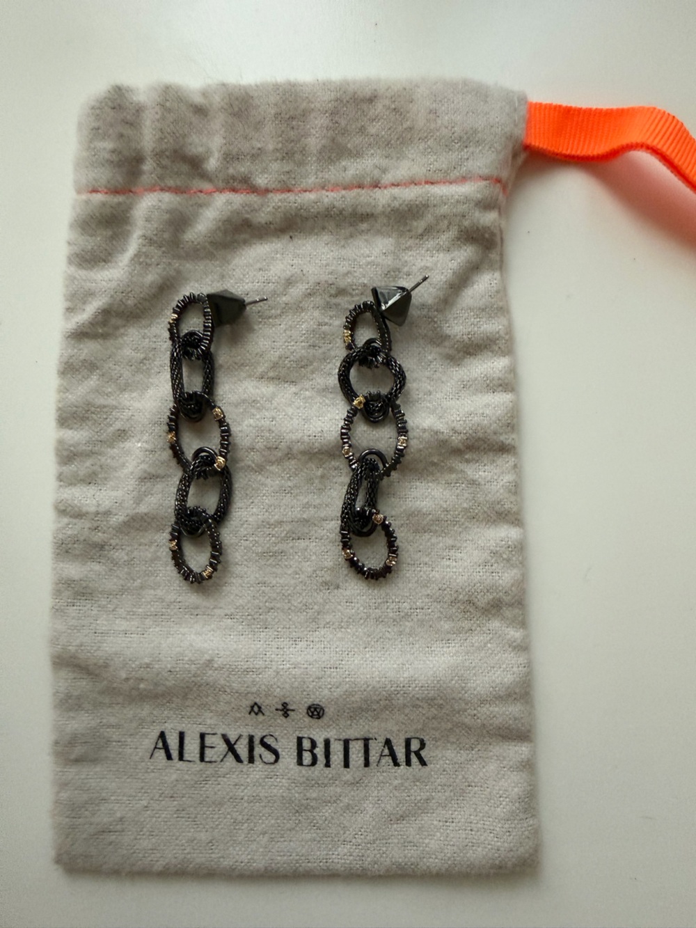 Alexis Bittar Mesh Chain-Link Drop Earrings